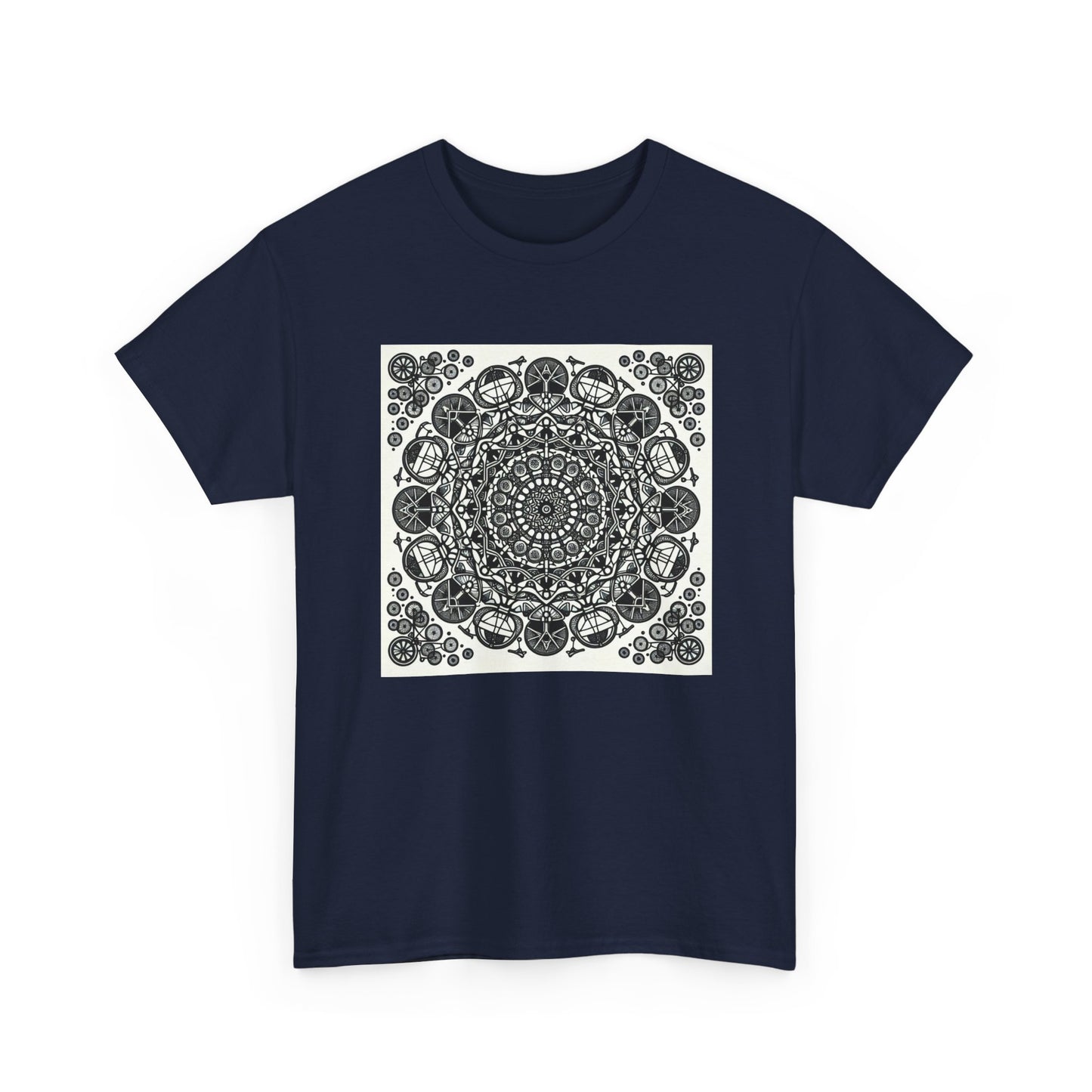 Pedal Patterns: Mandala Magic on Wheels T-Shirt