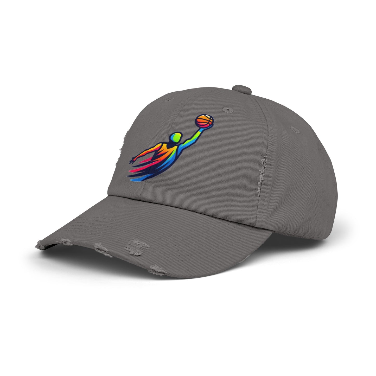 Basket Ball Design Unisex Distressed Cap
