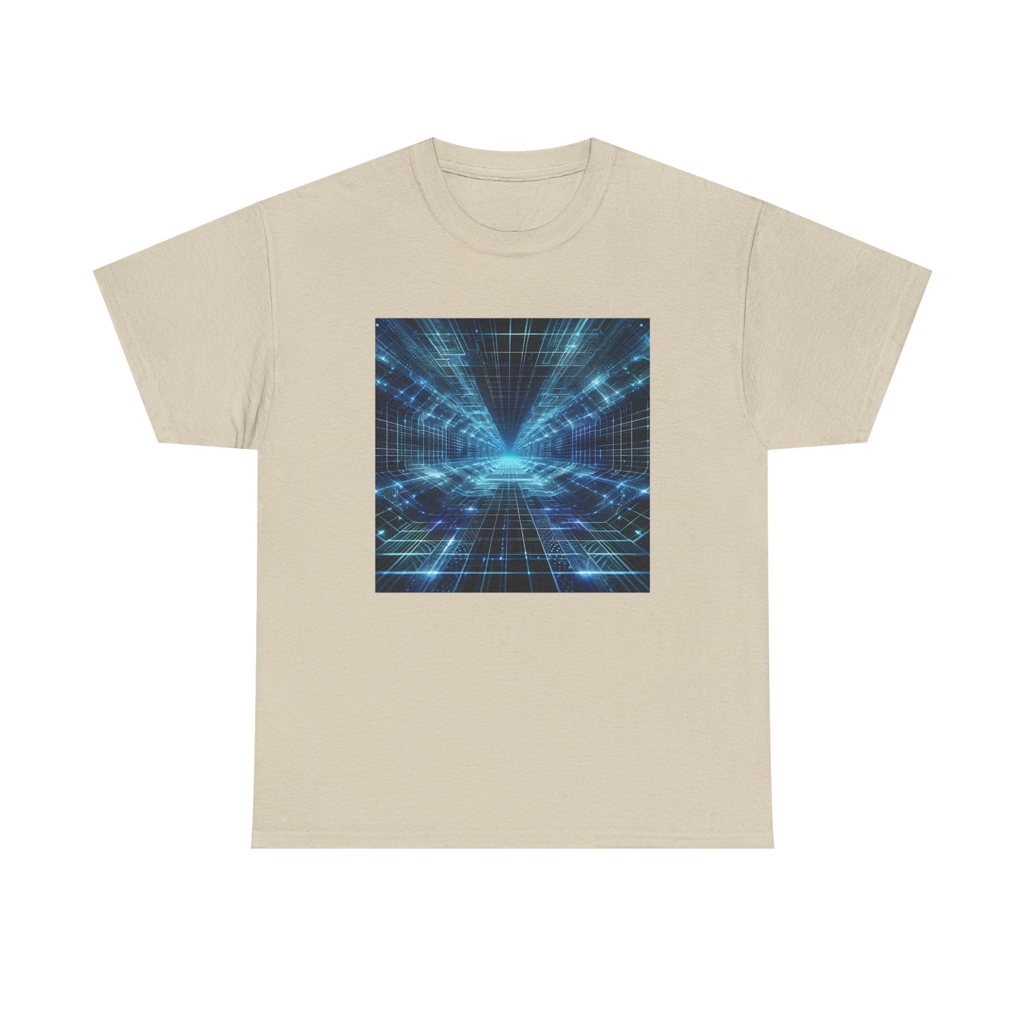 Glow Through the Grid: Holographic Tunnel Tee T-Shirt