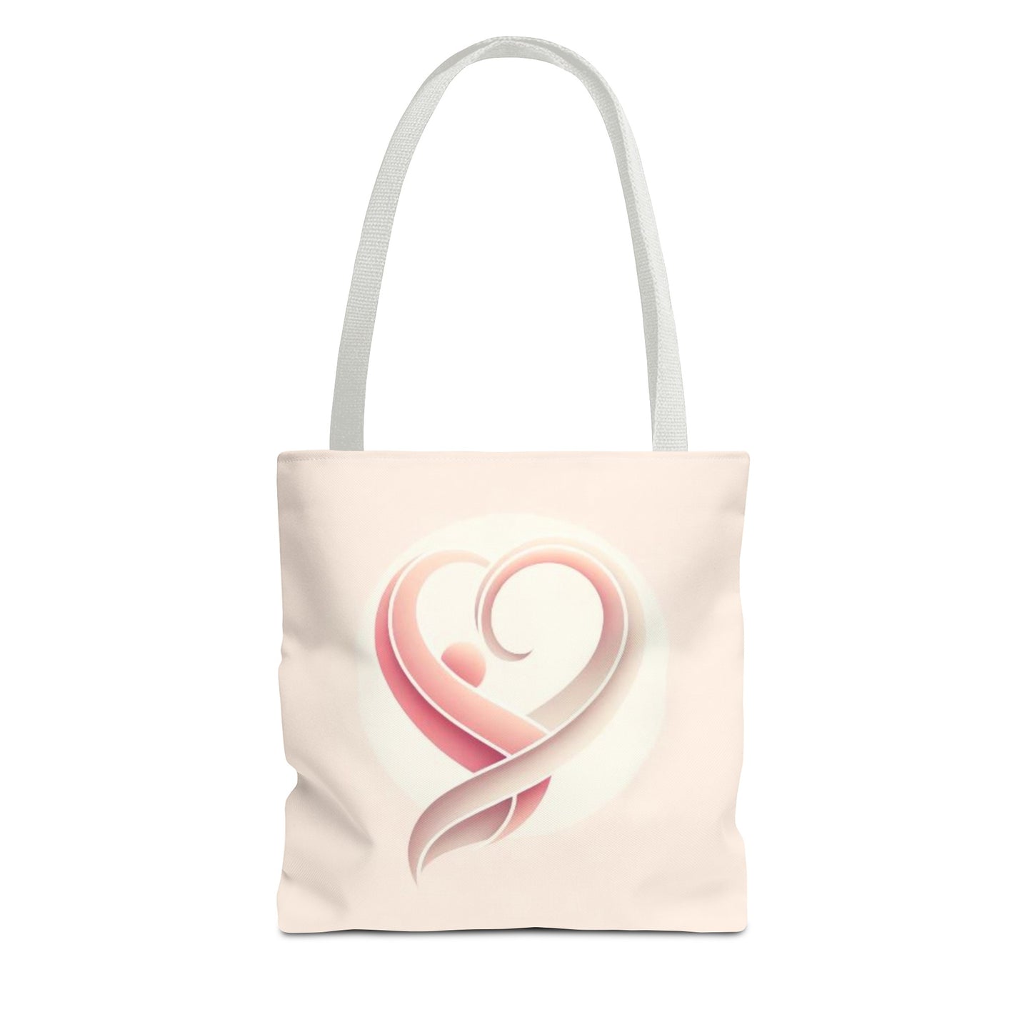 Tote Bag with Heart Design (AOP)