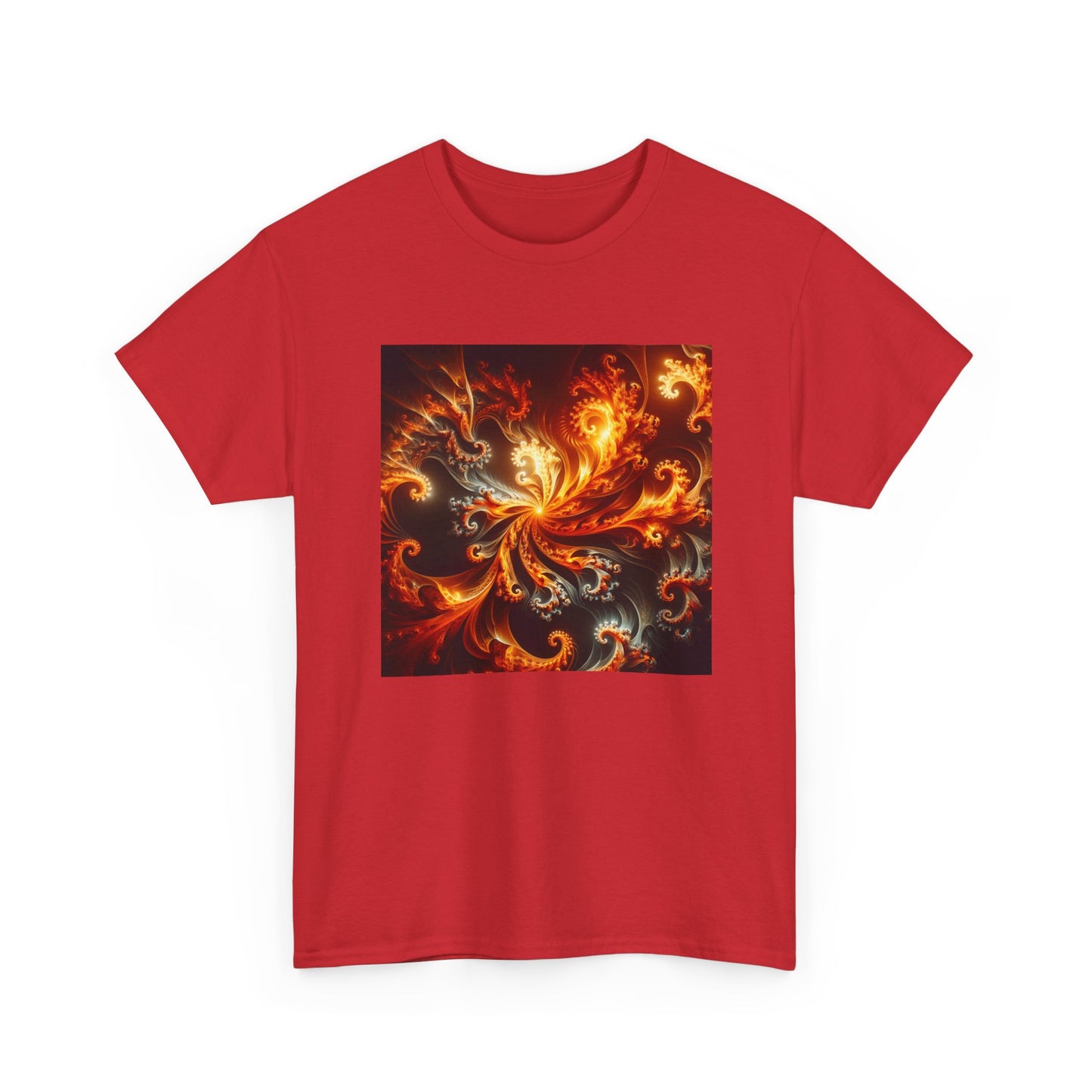 Fiery Fractals: Blaze in Geometric Glory T-Shirt