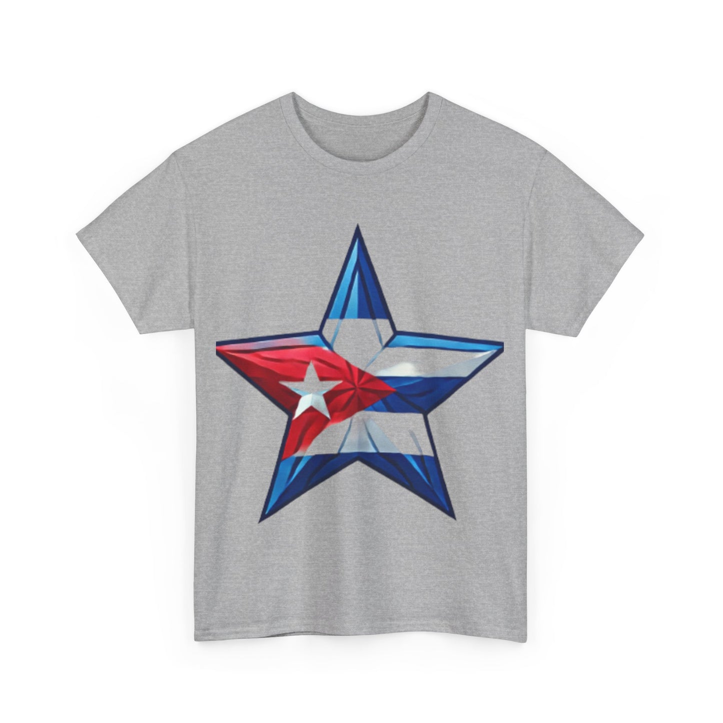 Cuban flag Design(Unisex Heavy Cotton Tee)