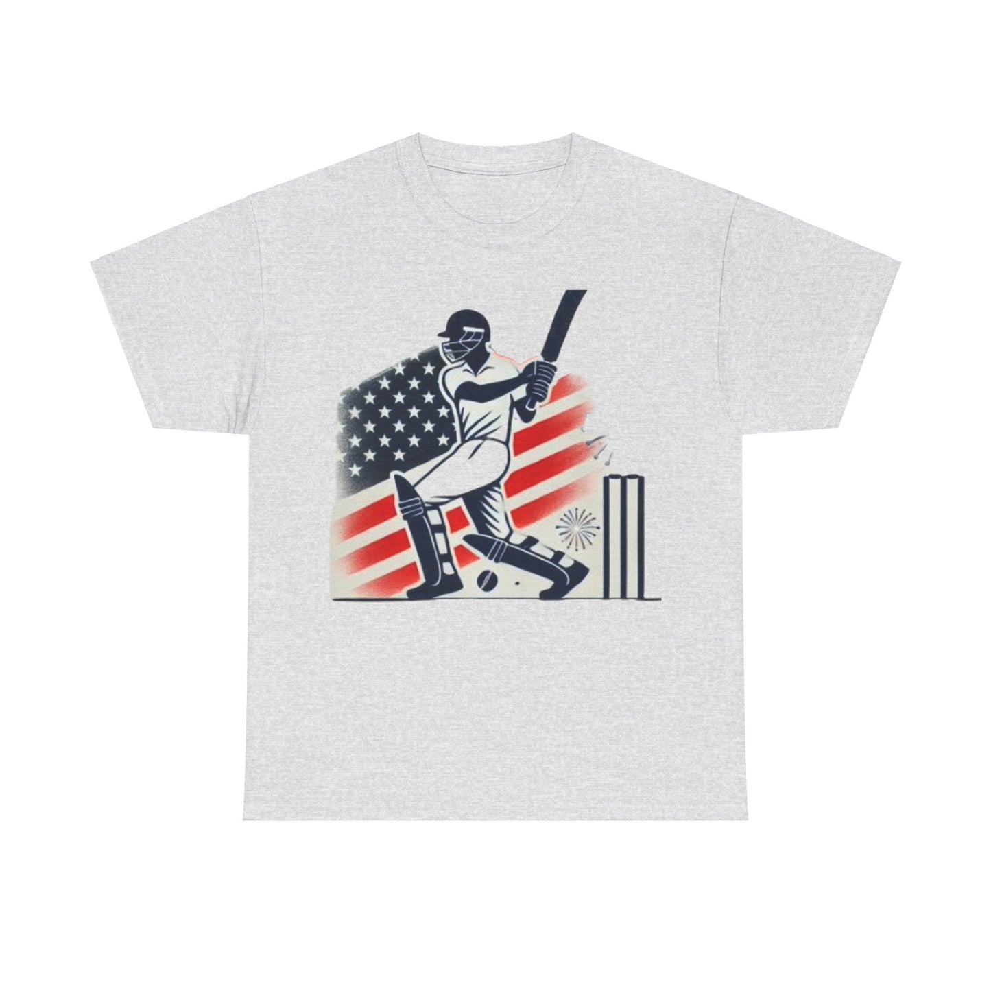 Cricket July 4th Design [Unisex Heavy Cotton Tee]