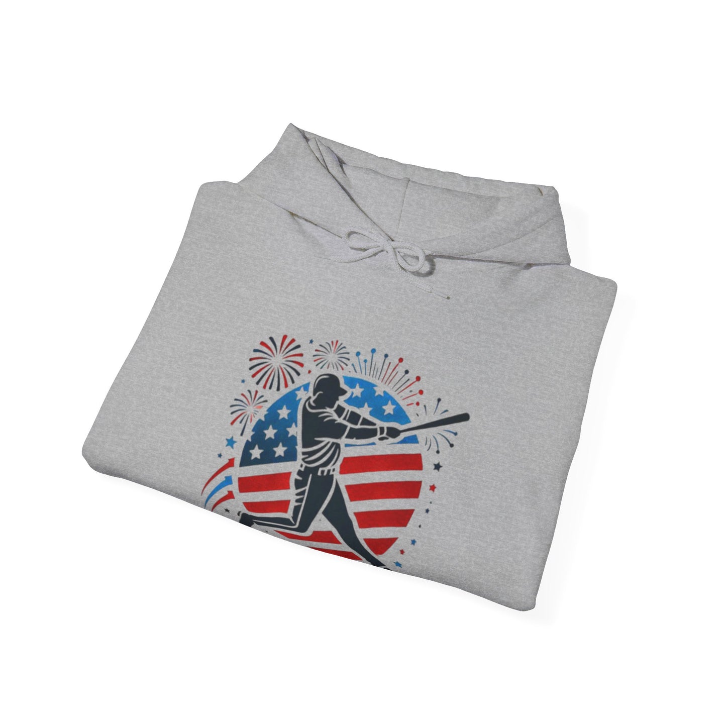 July 4th Baseball design [Unisex Heavy Blend™ Hooded Sweatshirt]