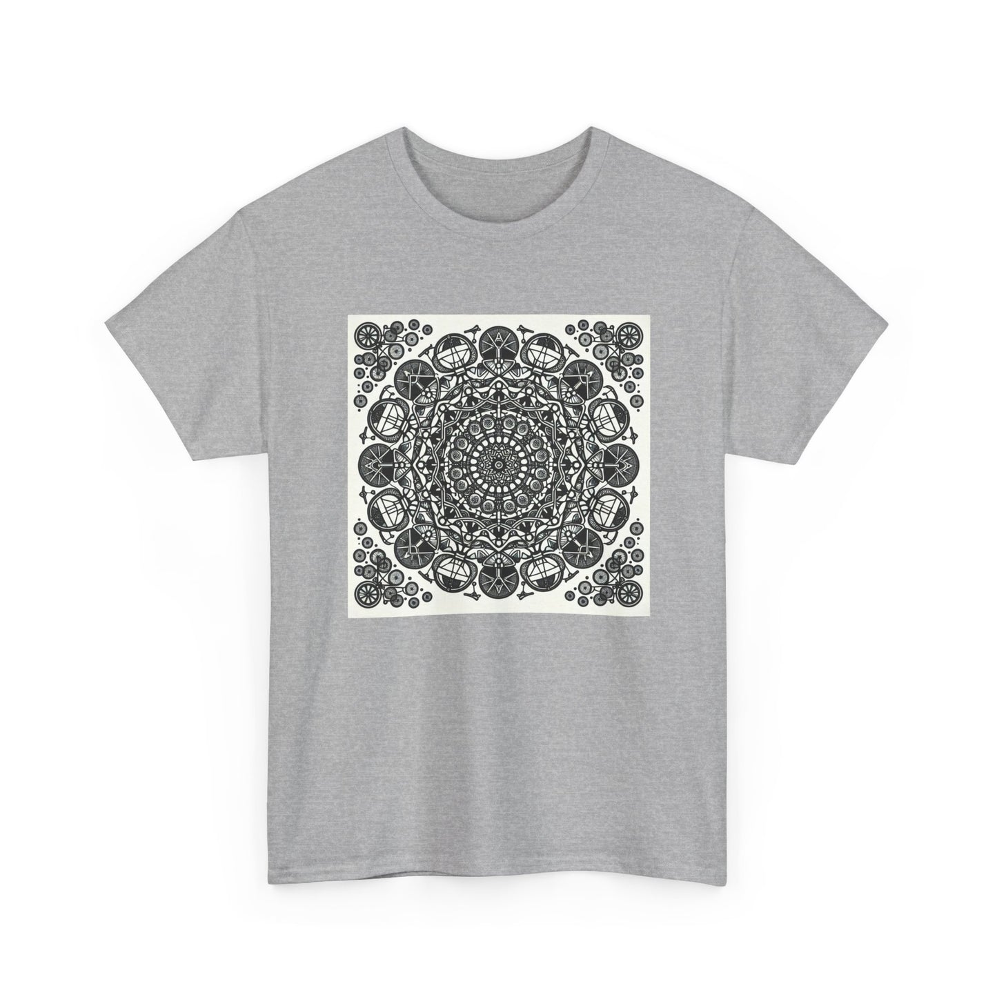 Pedal Patterns: Mandala Magic on Wheels T-Shirt