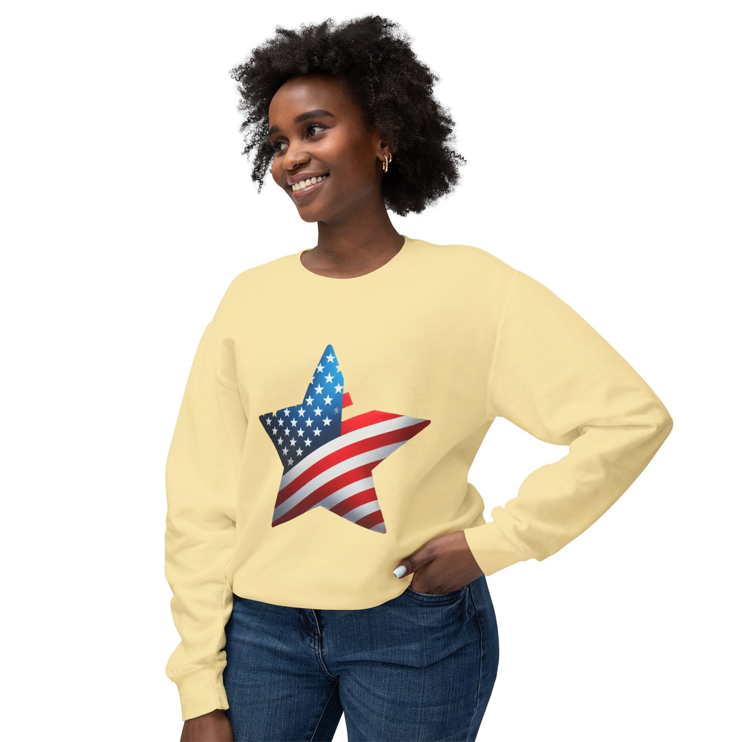 July 4th [Unisex Lightweight Crewneck Sweatshirt]