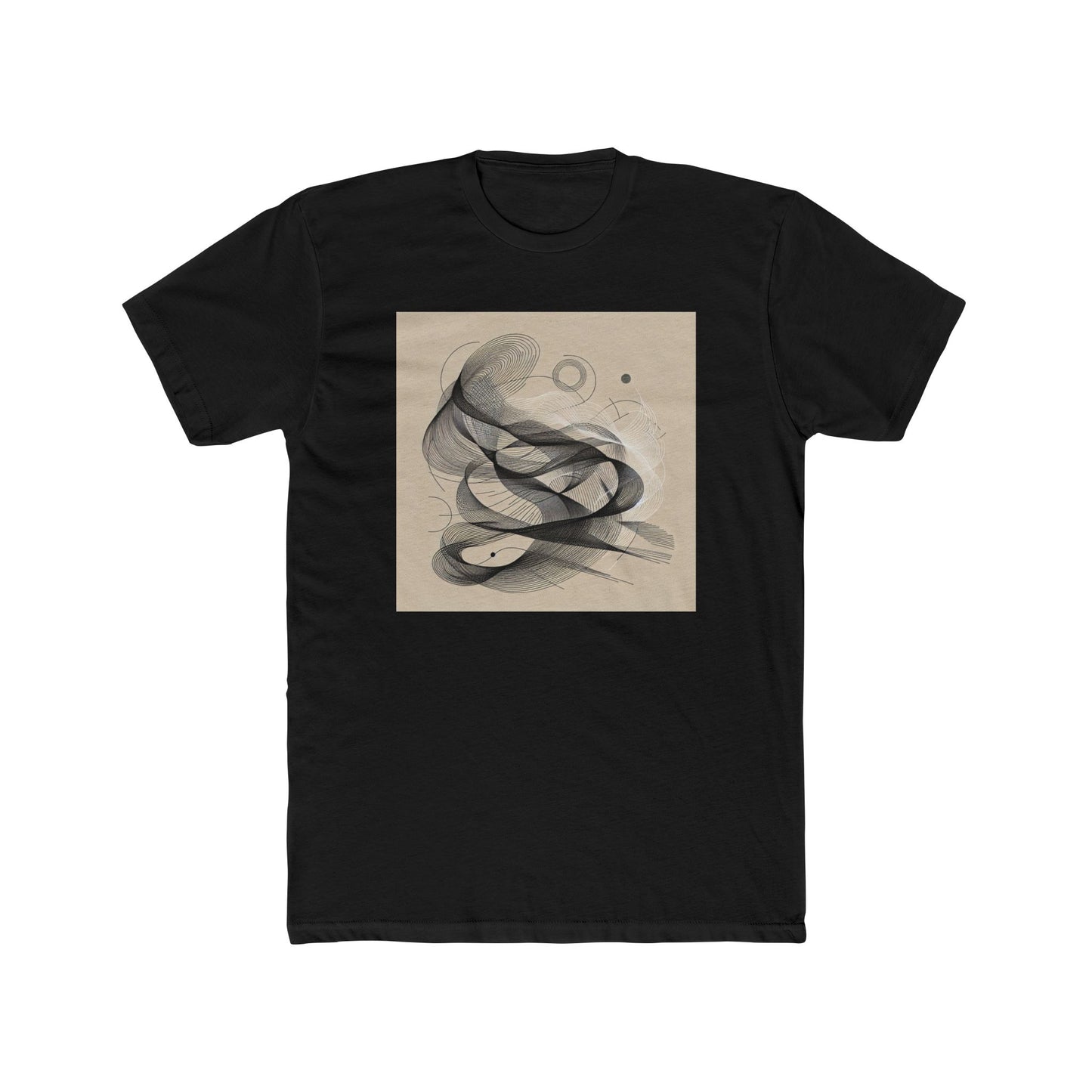 Rhythmic Waves: Textured Line Art in Motion T-Shirt