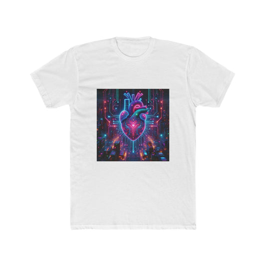 Techno Heartbeat: Love Wired in Neon Circuits T-Shirt