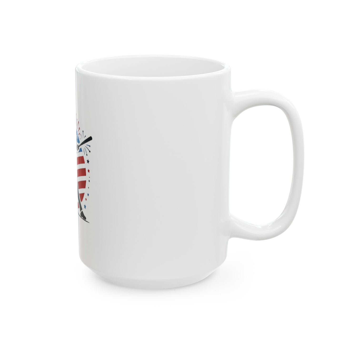 July 4th Baseball design [Ceramic Mug, (11oz, 15oz)]
