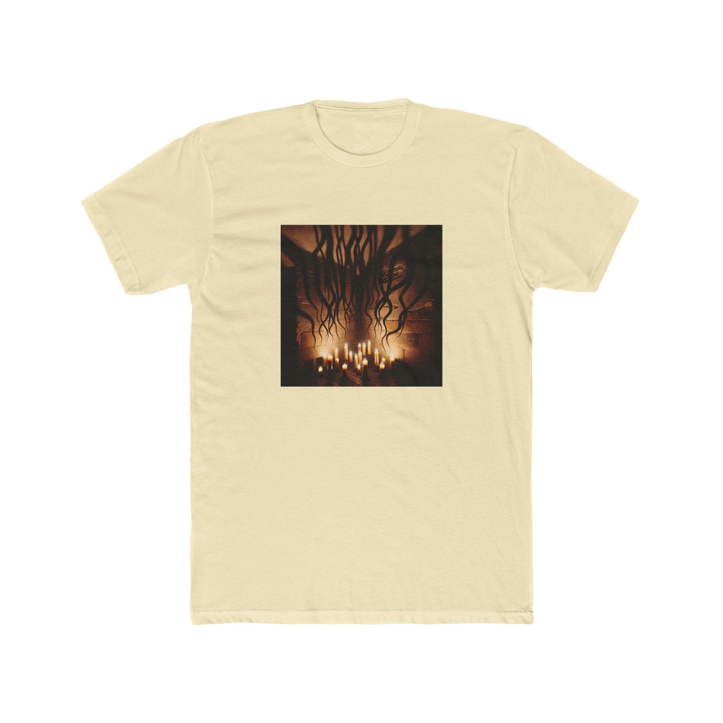 Dancing Shadows: Candlelight's Eerie Artistry T-Shirt