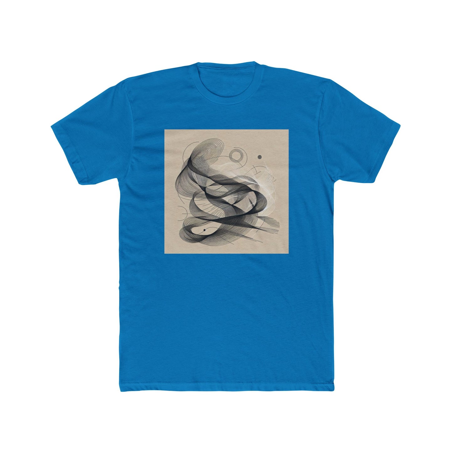 Rhythmic Waves: Textured Line Art in Motion T-Shirt