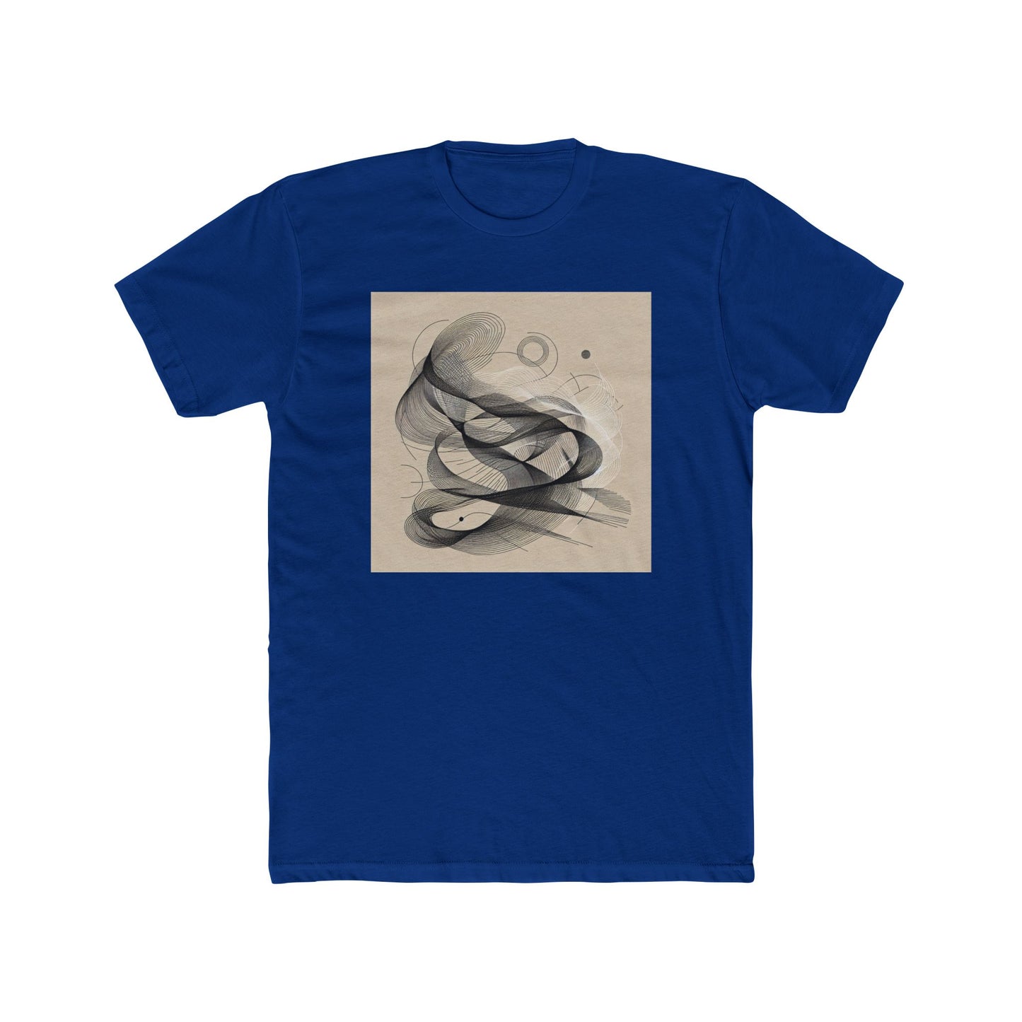 Rhythmic Waves: Textured Line Art in Motion T-Shirt