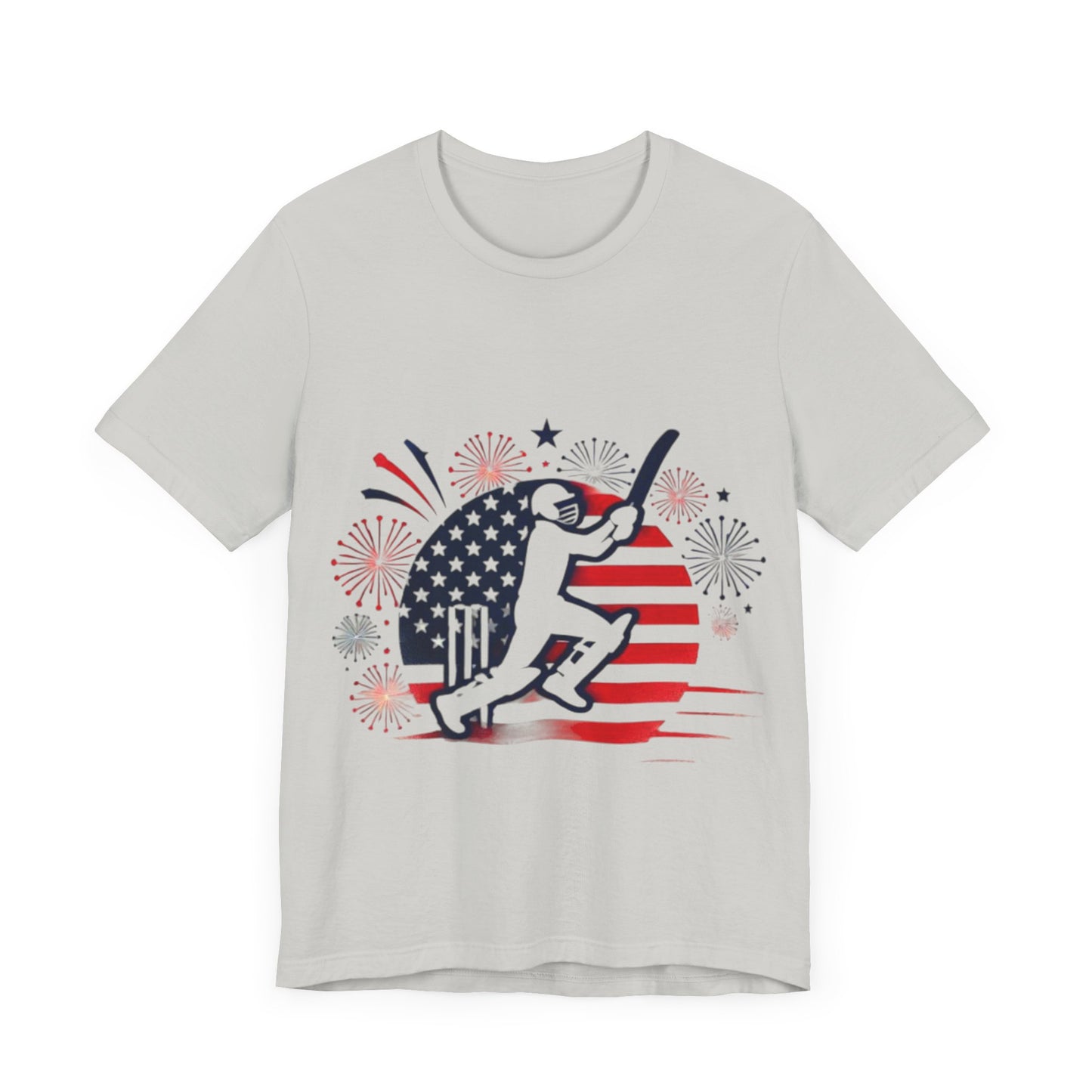 July 4th Cricket Design [Unisex Jersey Short Sleeve Tee]