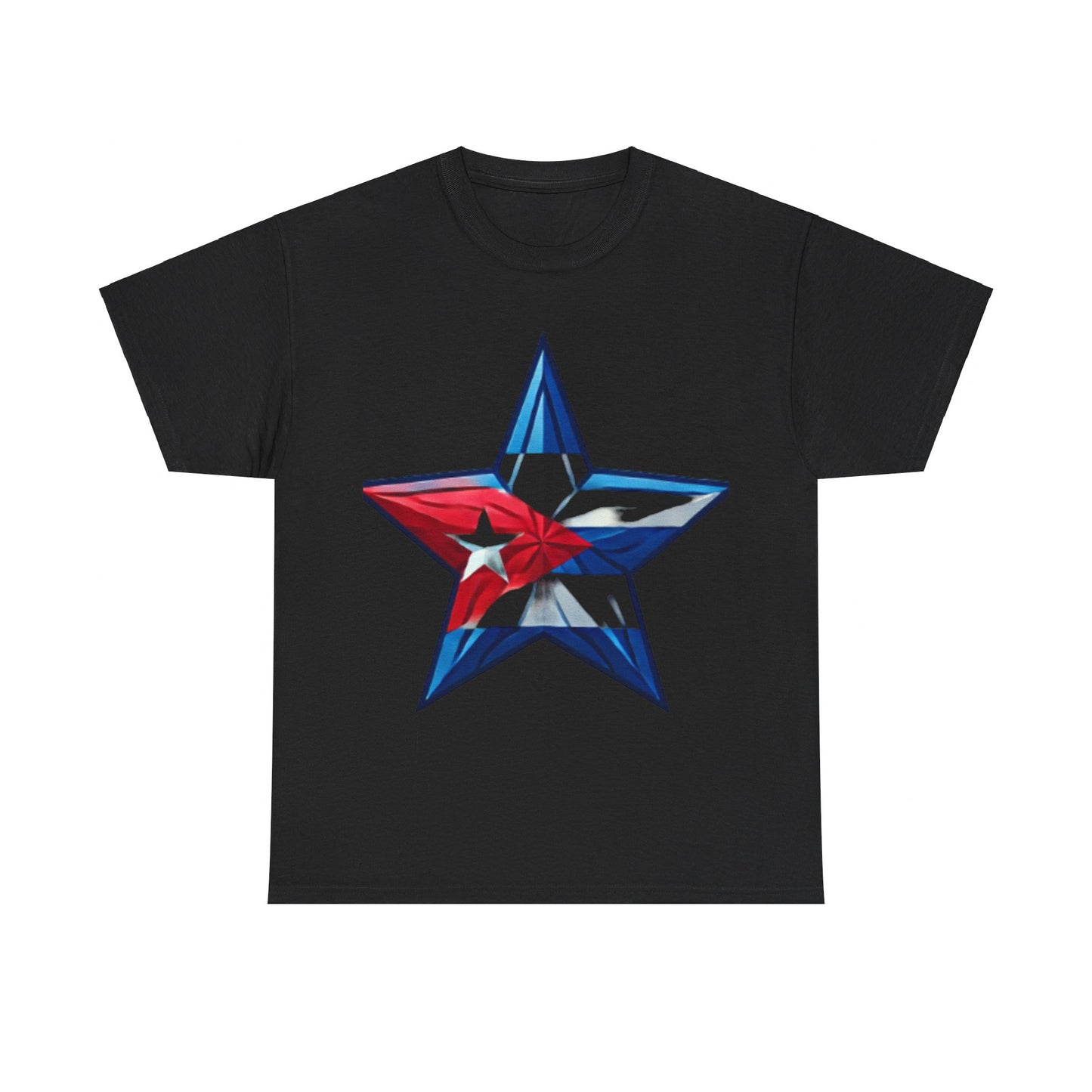 Cuban flag Design(Unisex Heavy Cotton Tee)