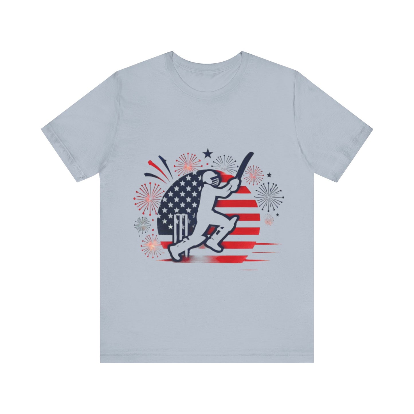 July 4th Cricket Design [Unisex Jersey Short Sleeve Tee]