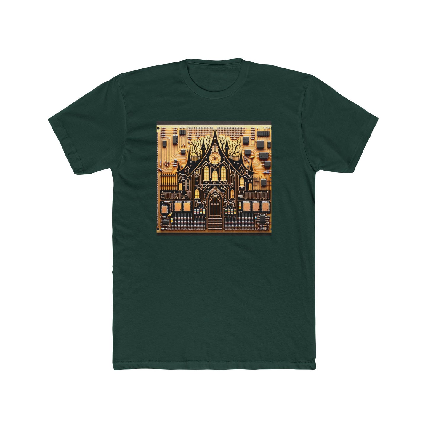 Ghostly Circuits: Tech Meets Terror in Style T-Shirt