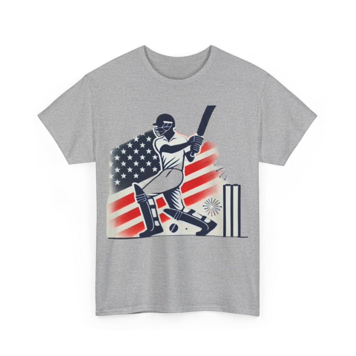 Cricket July 4th Design [Unisex Heavy Cotton Tee]