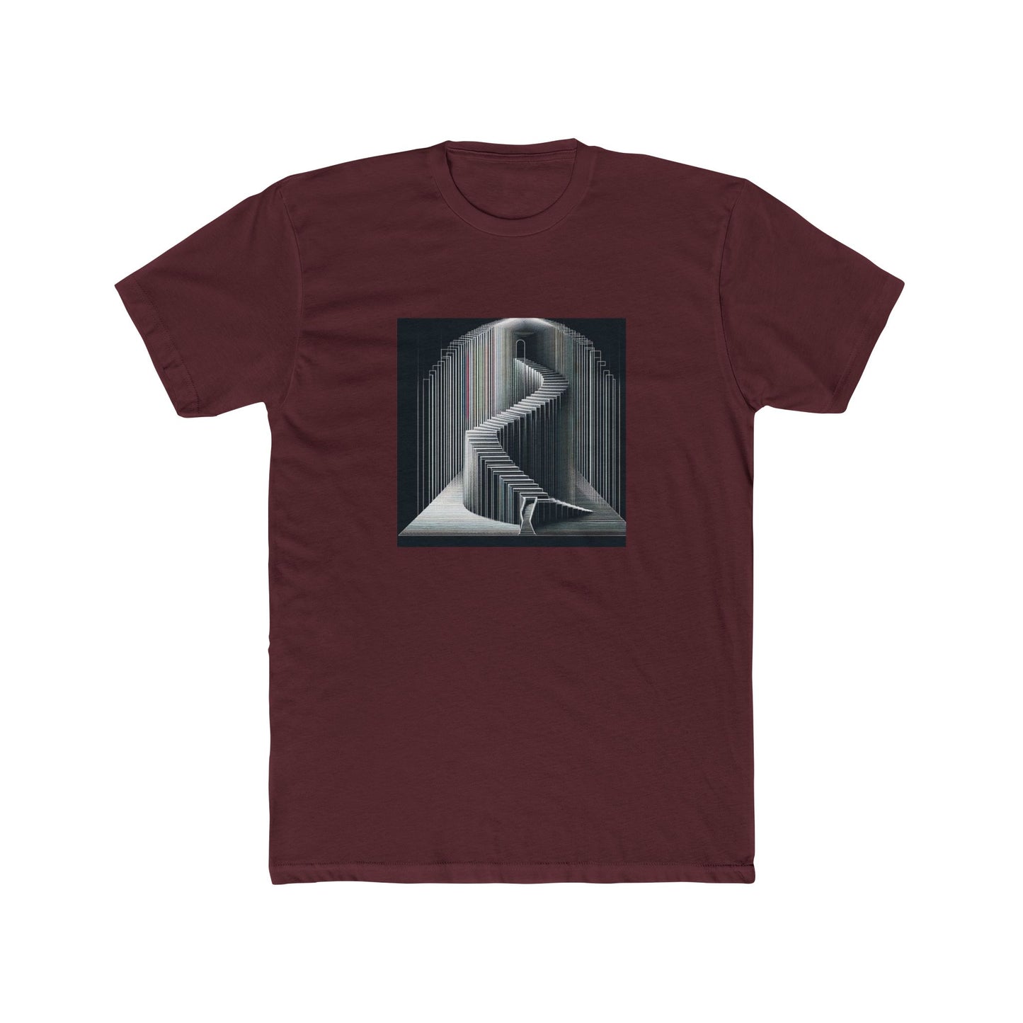 Step Into the Shadows: Vector Stairway Art T-Shirt