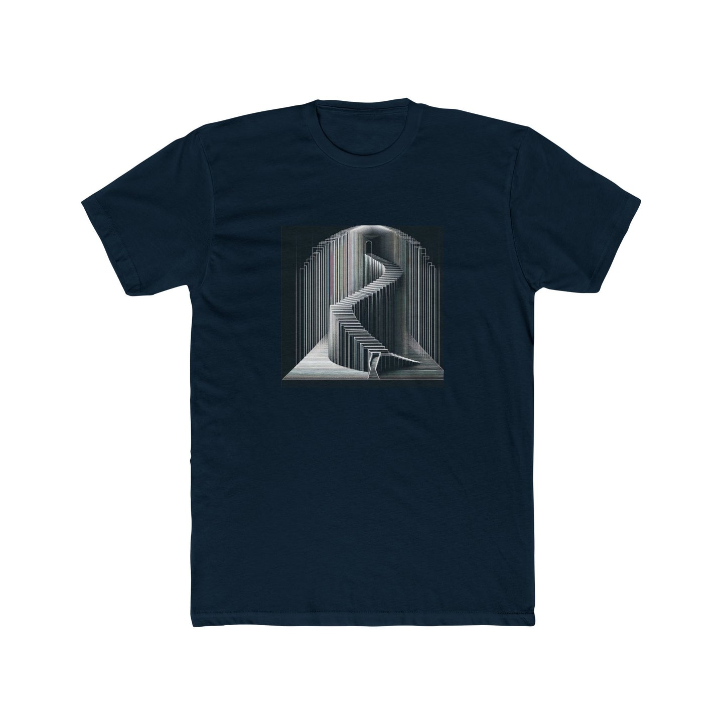 Step Into the Shadows: Vector Stairway Art T-Shirt