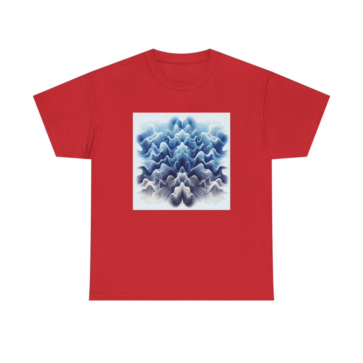 Surf the Waves: Blue Interference Artistry Tee T-Shirt