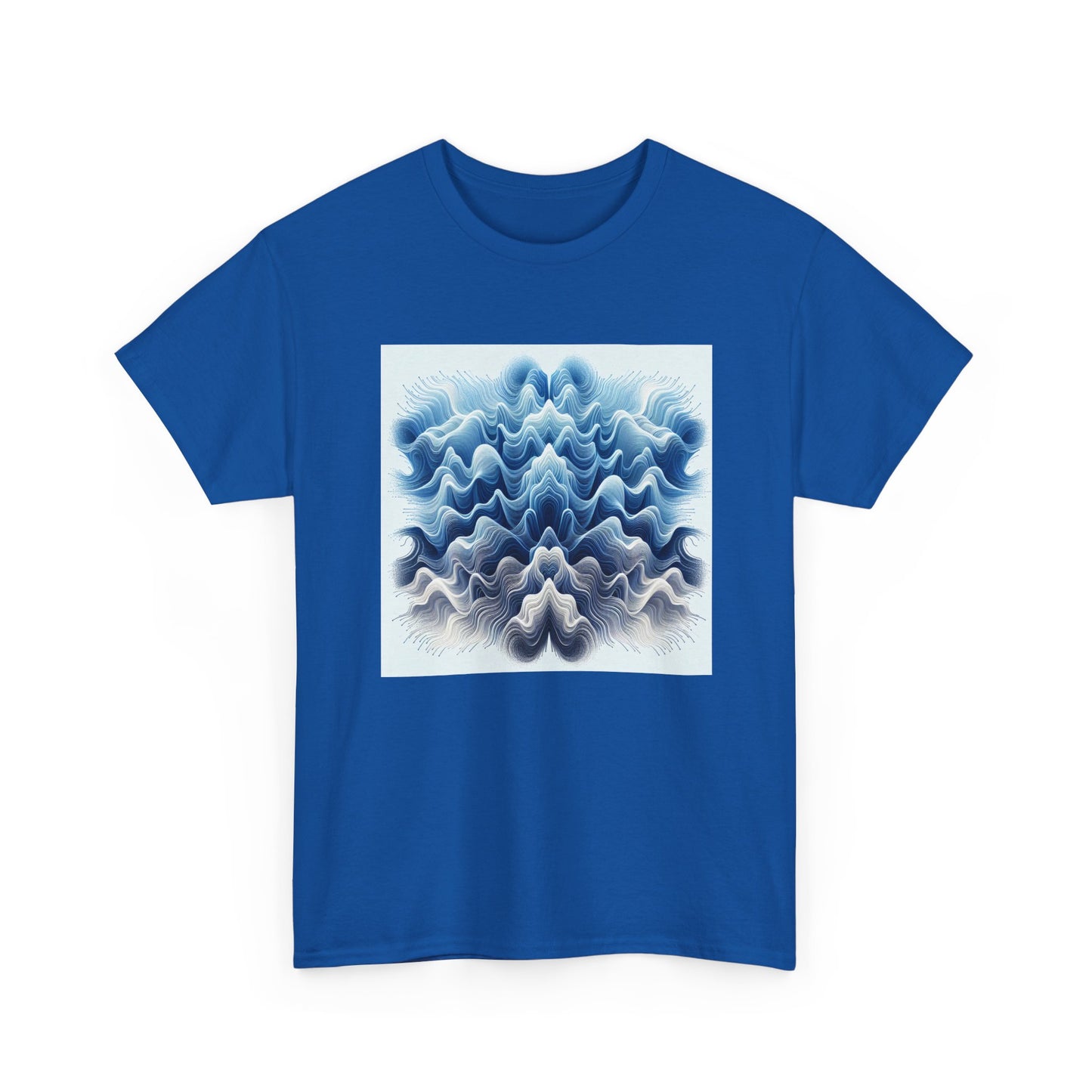 Surf the Waves: Blue Interference Artistry Tee T-Shirt