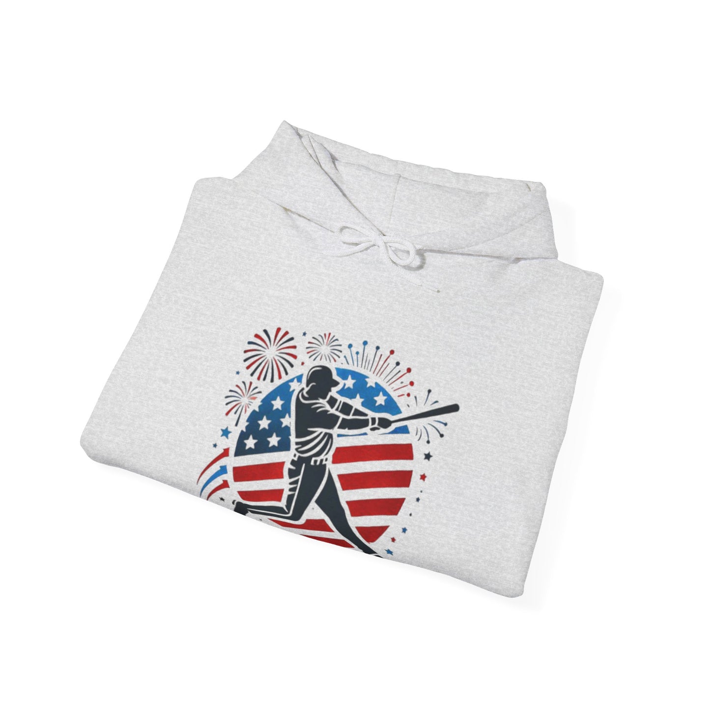 July 4th Baseball design [Unisex Heavy Blend™ Hooded Sweatshirt]