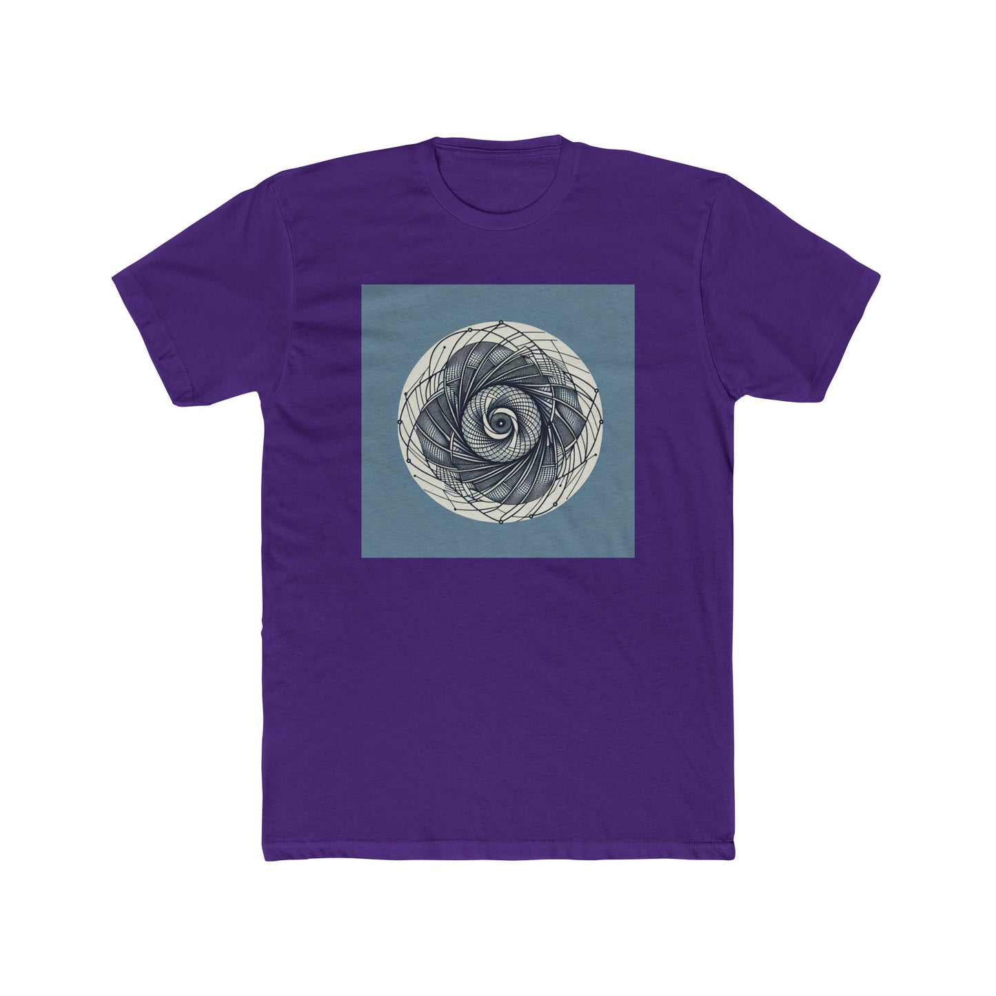 Spin into Symmetry: Geometric Spiral Delight T-Shirt