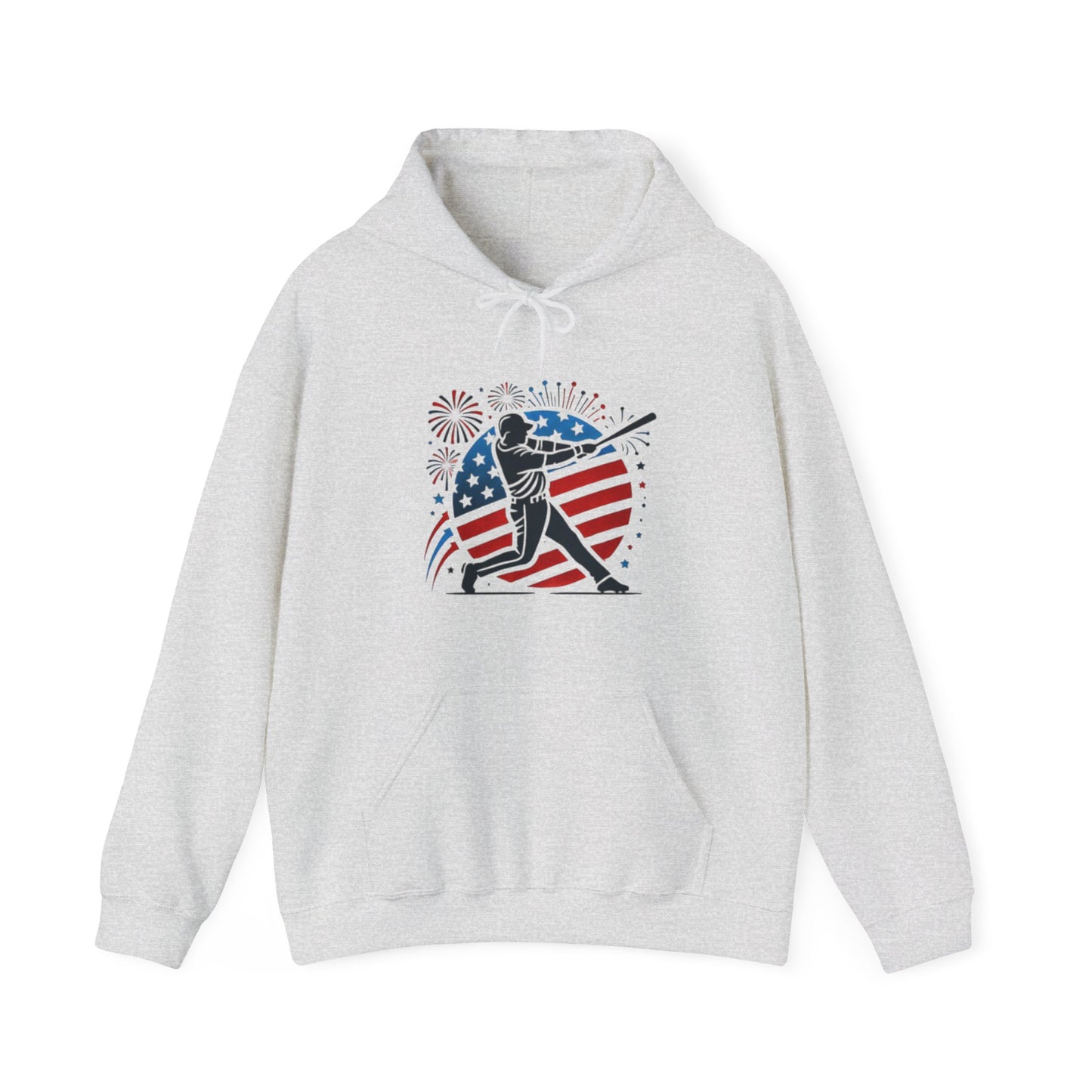 July 4th Baseball design [Unisex Heavy Blend™ Hooded Sweatshirt]
