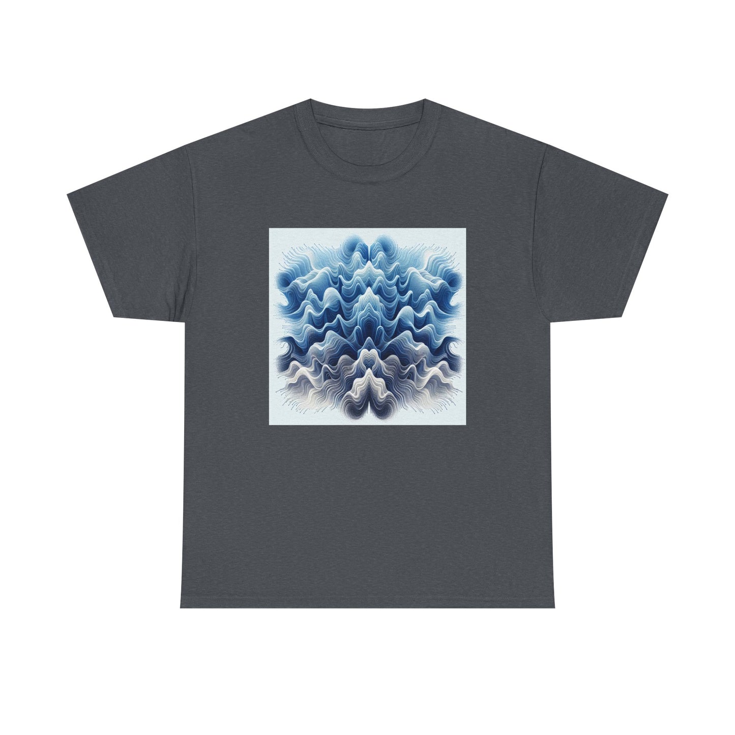 Surf the Waves: Blue Interference Artistry Tee T-Shirt
