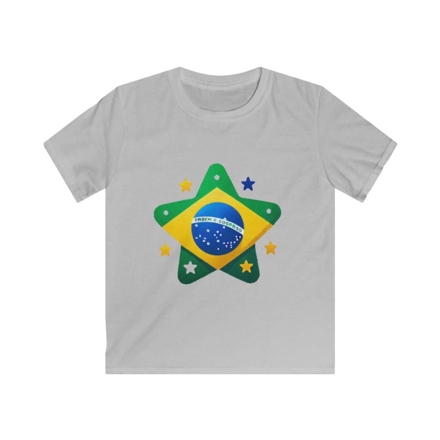 Brazilian flag Design[Kids Softstyle Tee]