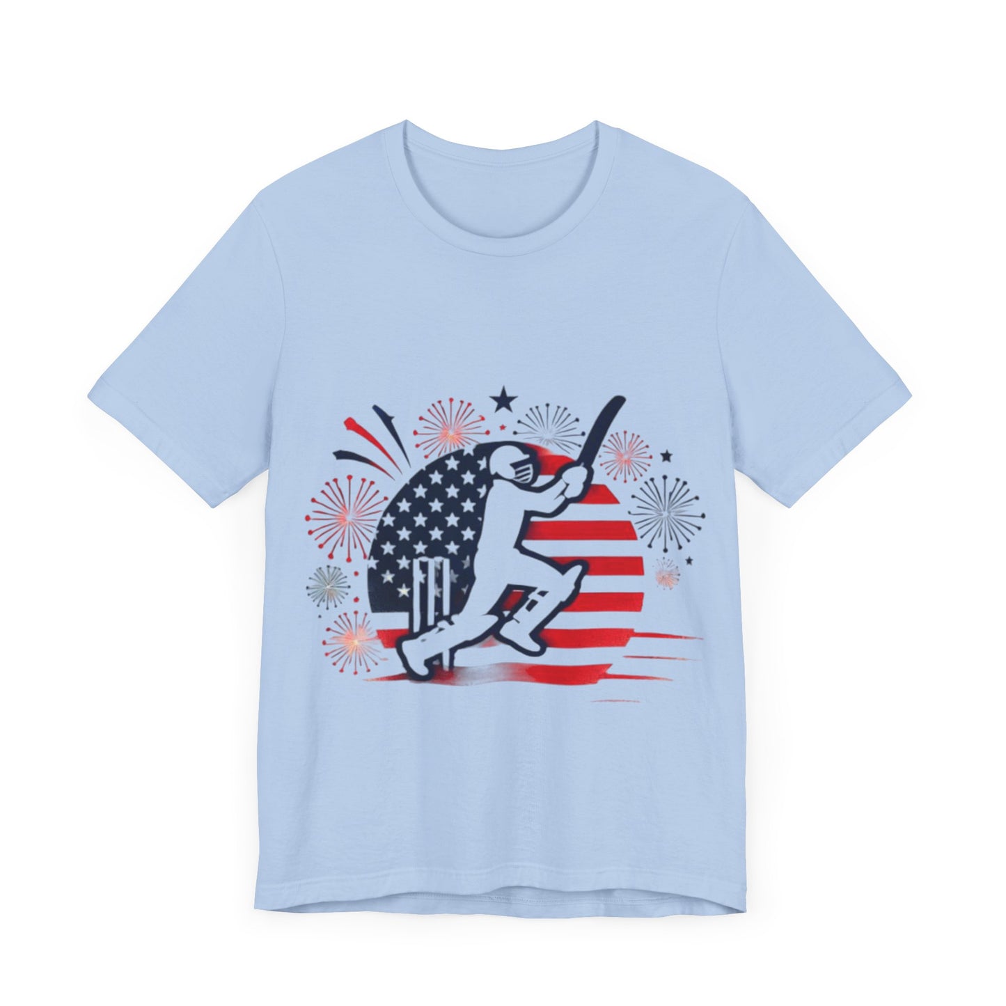 July 4th Cricket Design [Unisex Jersey Short Sleeve Tee]