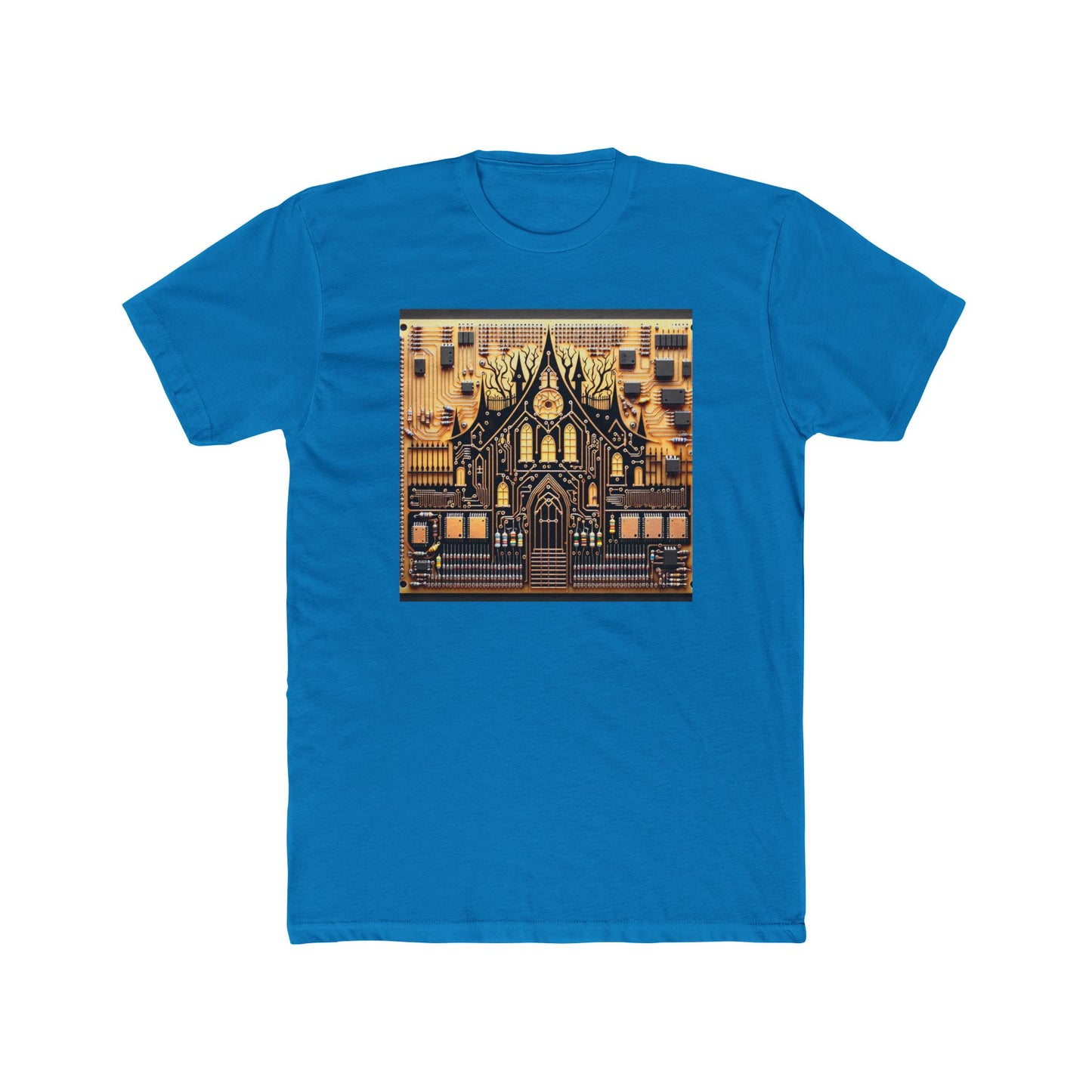 Ghostly Circuits: Tech Meets Terror in Style T-Shirt