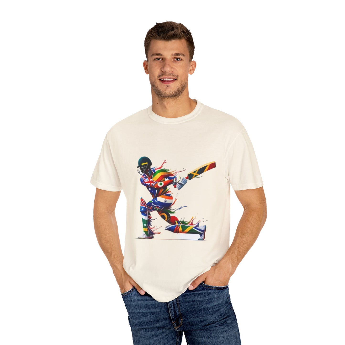 Cricket Design [Unisex Garment-Dyed T-shirt]