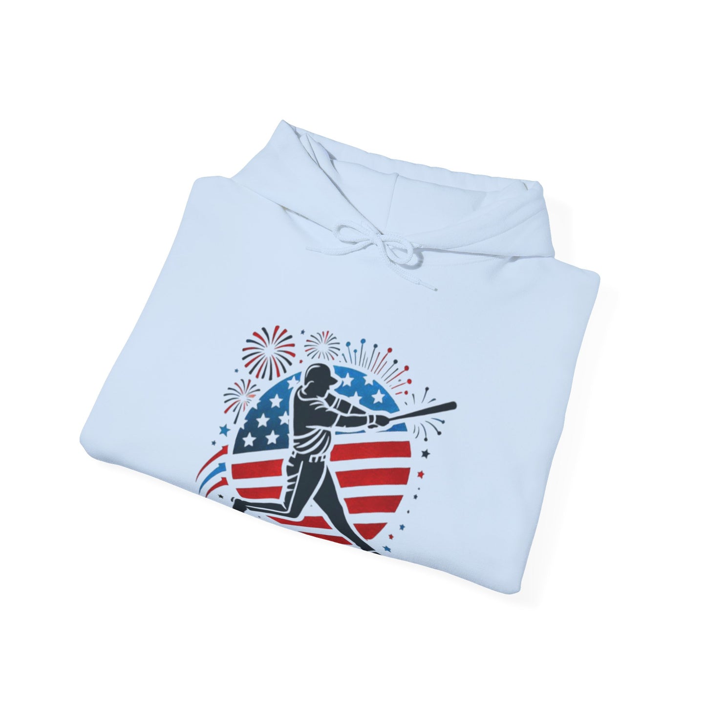 July 4th Baseball design [Unisex Heavy Blend™ Hooded Sweatshirt]