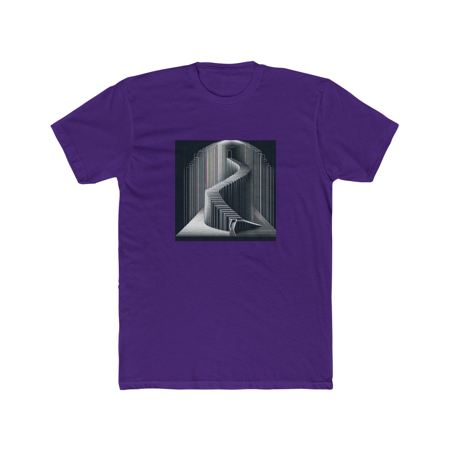 Step Into the Shadows: Vector Stairway Art T-Shirt