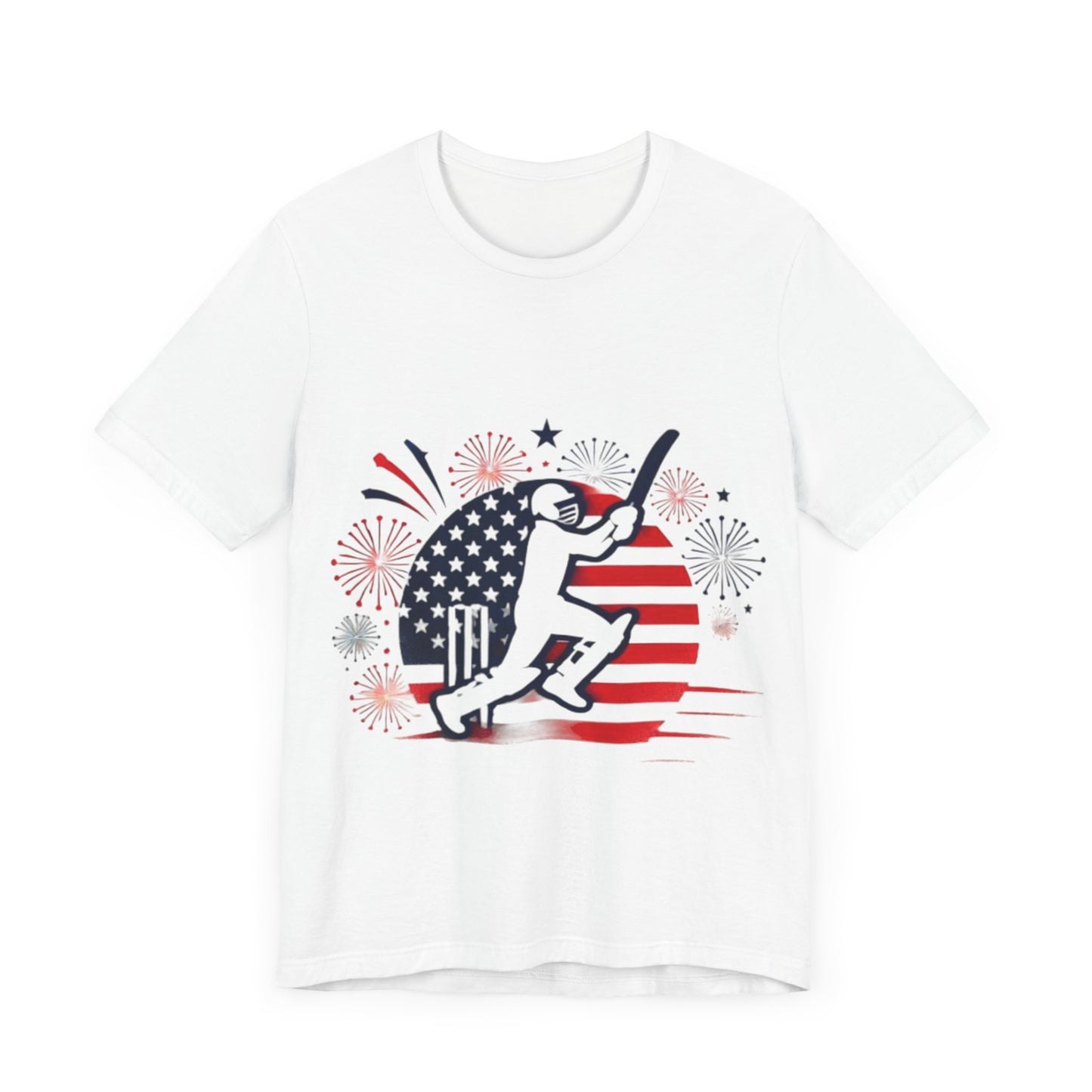 July 4th Cricket Design [Unisex Jersey Short Sleeve Tee]
