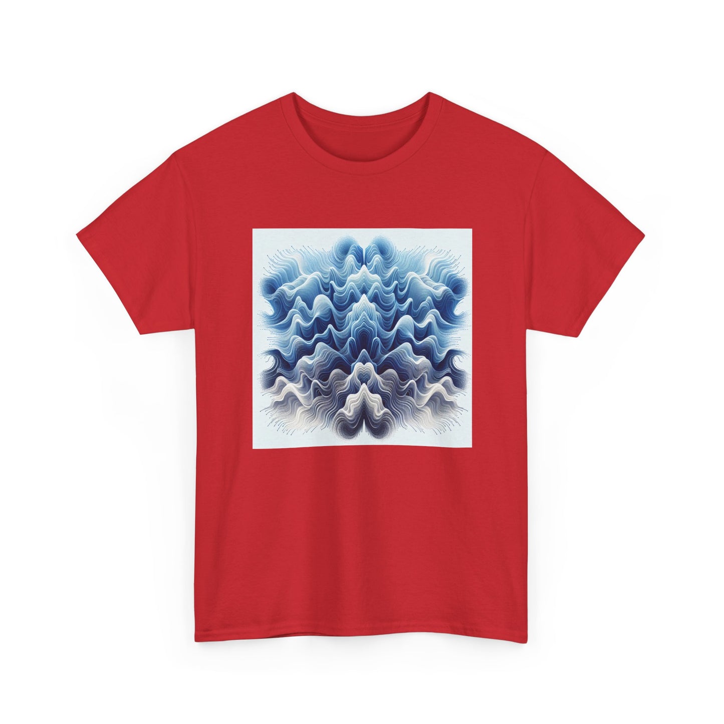 Surf the Waves: Blue Interference Artistry Tee T-Shirt