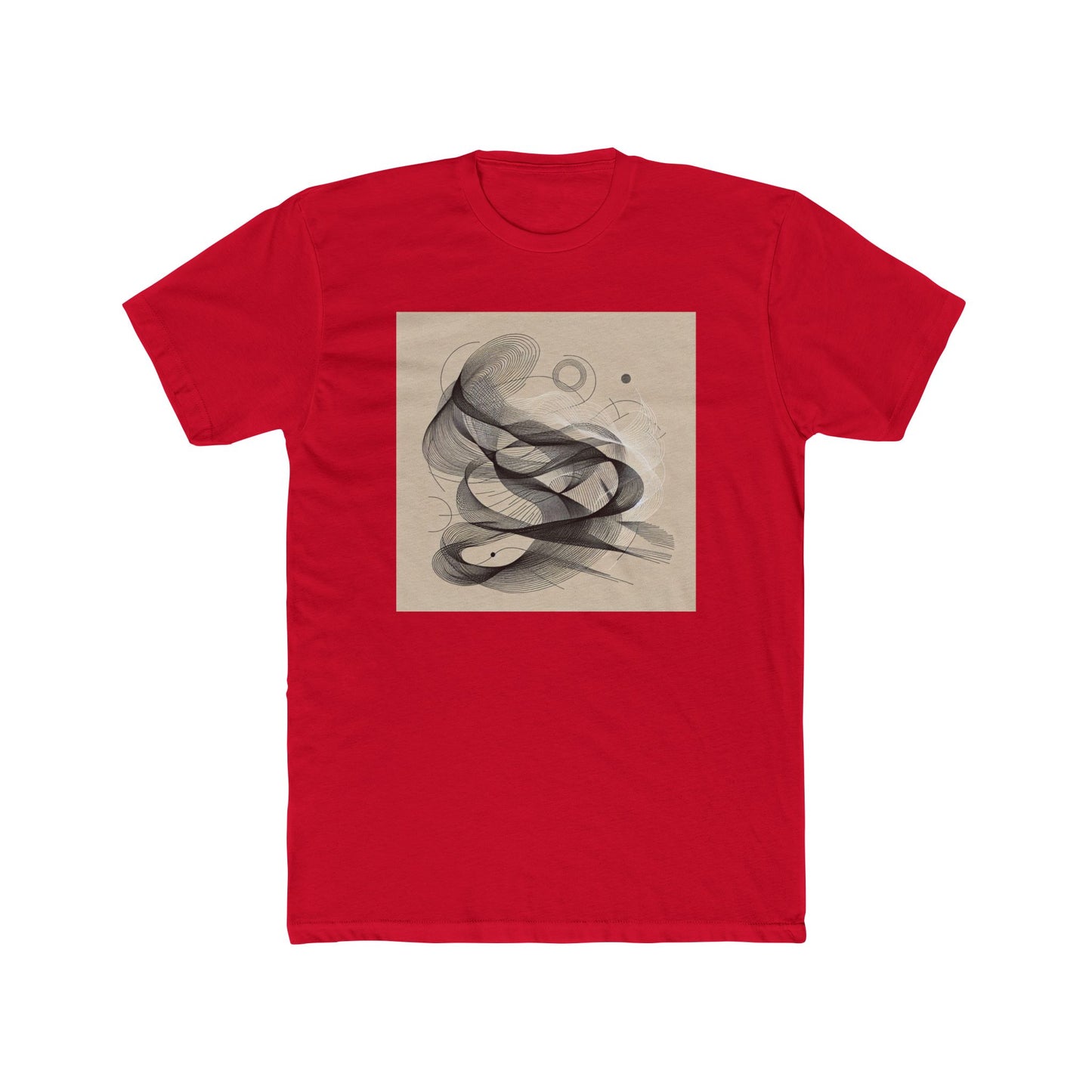 Rhythmic Waves: Textured Line Art in Motion T-Shirt