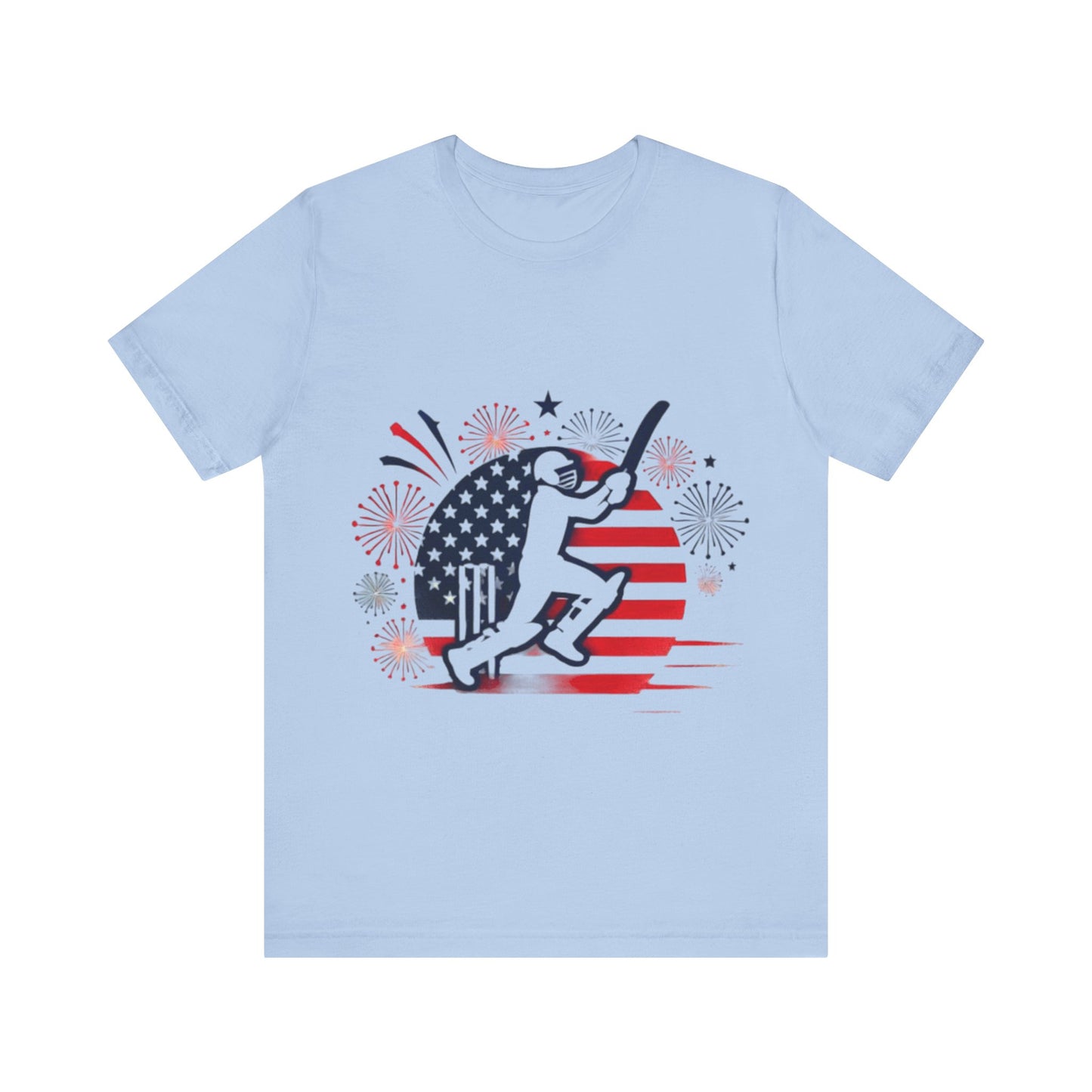 July 4th Cricket Design [Unisex Jersey Short Sleeve Tee]