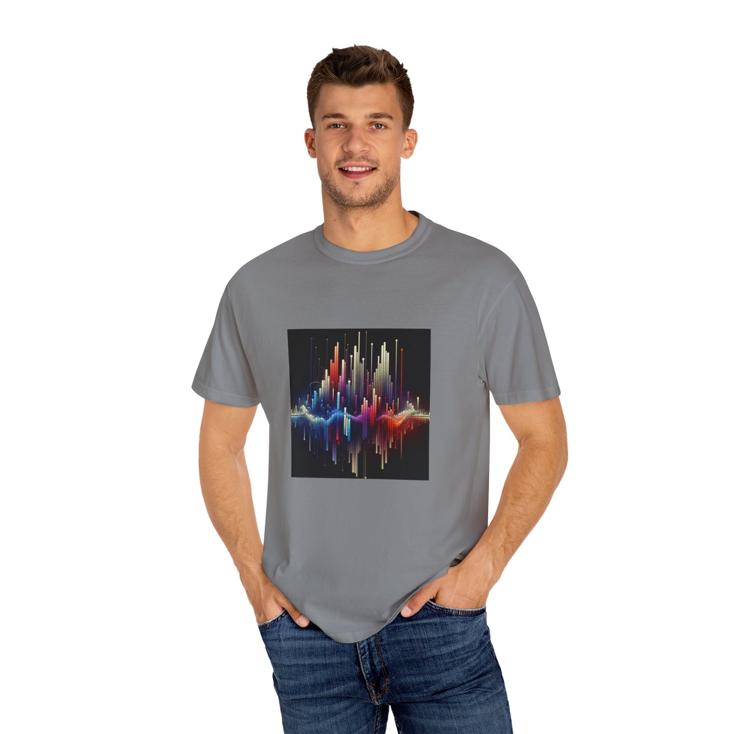 Symphonic Waves: Wearable Equalizer Art in Motion T-Shirt