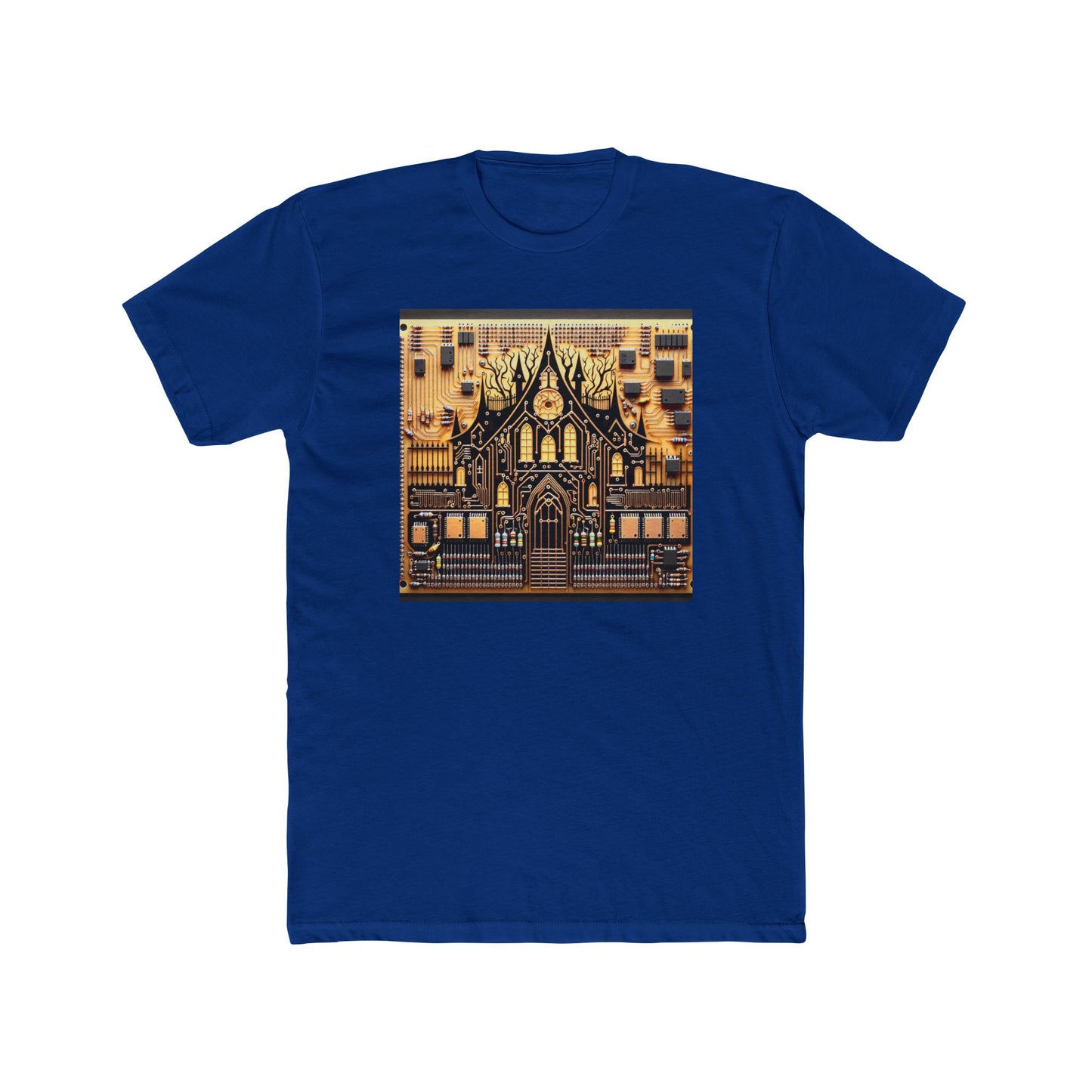 Ghostly Circuits: Tech Meets Terror in Style T-Shirt