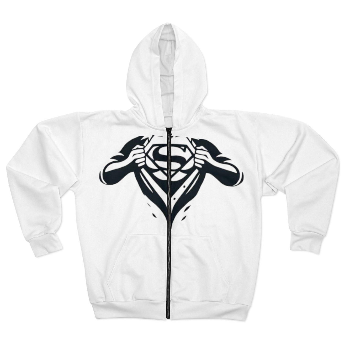 Super Hero Design [Unisex Zip Hoodie (AOP)]