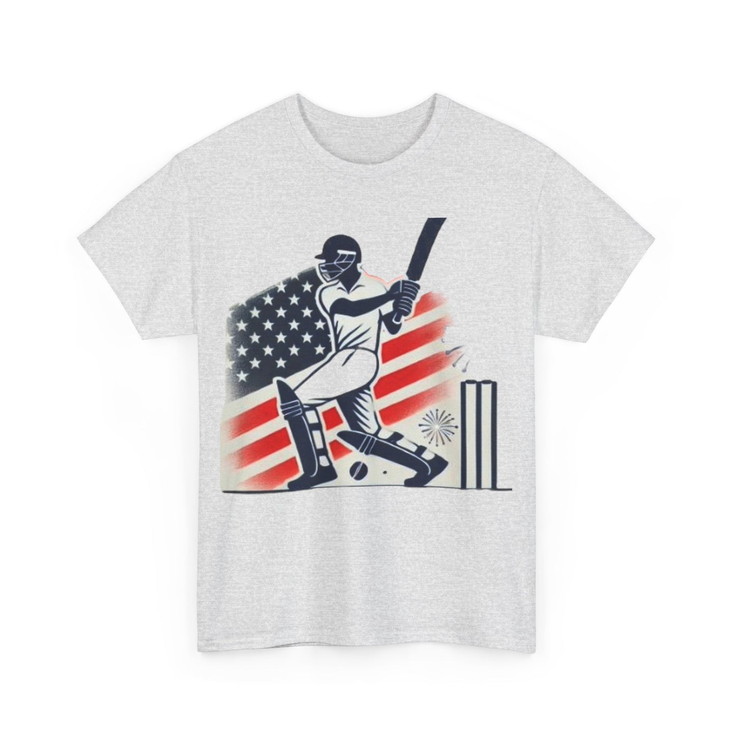 Cricket July 4th Design [Unisex Heavy Cotton Tee]