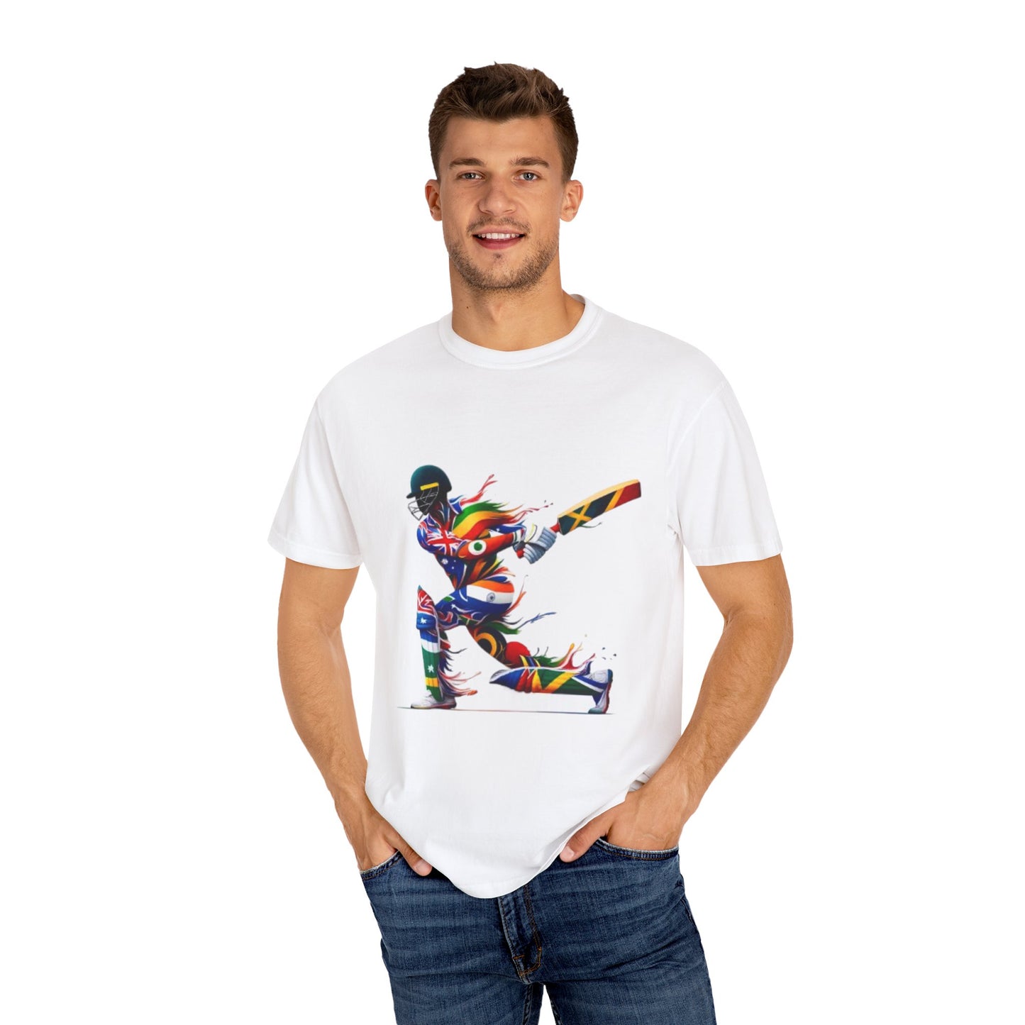 Cricket Design [Unisex Garment-Dyed T-shirt]