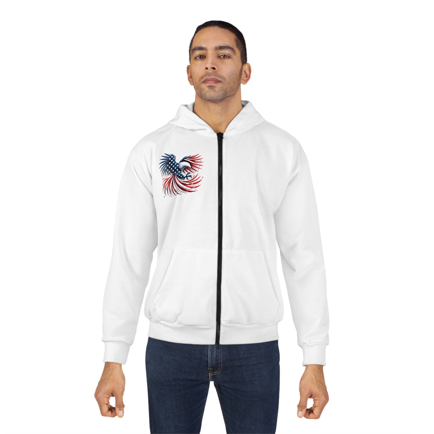 July 4th Design [Unisex Zip Hoodie (AOP)]