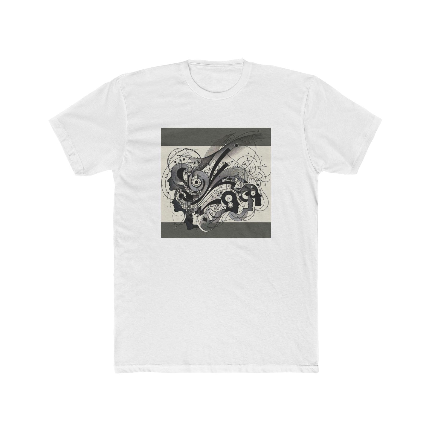 Geometric Groove: Robots Surfing the Wave T-Shirt