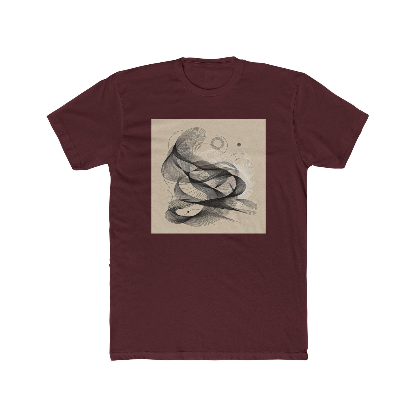Rhythmic Waves: Textured Line Art in Motion T-Shirt