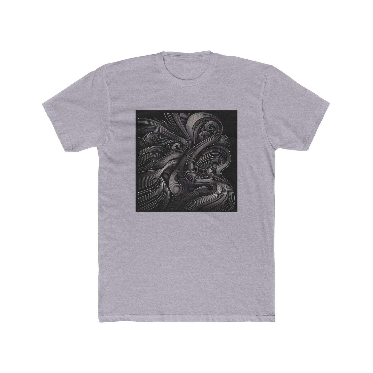 Algorithmic Elegance: Chrome-Kissed Code Curves Tee T-Shirt