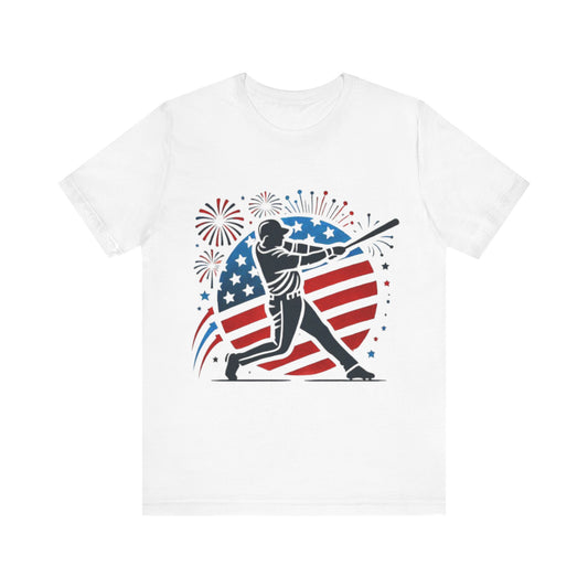 July 4th Baseball design [Unisex Jersey Short Sleeve Tee]