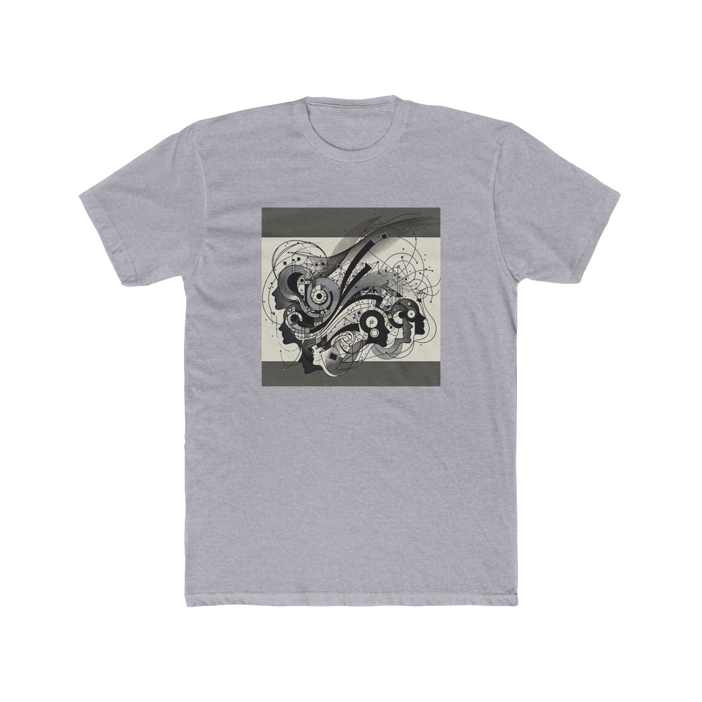 Geometric Groove: Robots Surfing the Wave T-Shirt